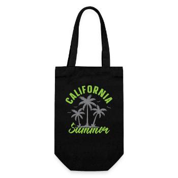 California Summer USA Bundesstaat Amerika Kaliforn - Geschenkbeutel für Flaschen - Schwarz - Vorne