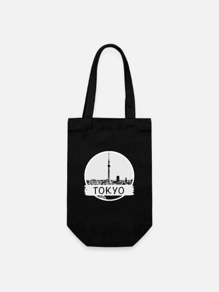 Tokyo City - Geschenkbeutel für Flaschen - Schwarz