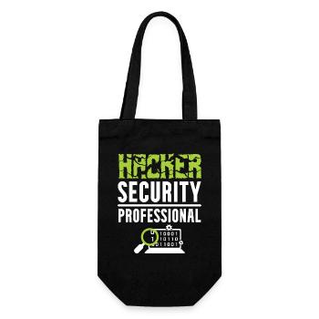 Hacker Security Professional - Geschenkbeutel für Flaschen - Schwarz - Vorne