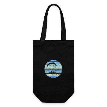 Paramotoring Retro Design - Geschenkbeutel für Flaschen - Schwarz - Vorne