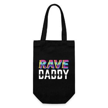 Rave Papa Techno Dad - Geschenkbeutel für Flaschen - Schwarz - Vorne