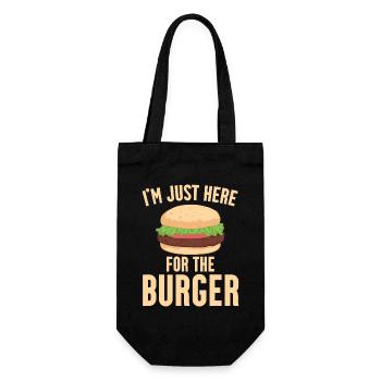 Nur Hier Für Den Burger - Geschenkbeutel für Flaschen - Schwarz - Vorne