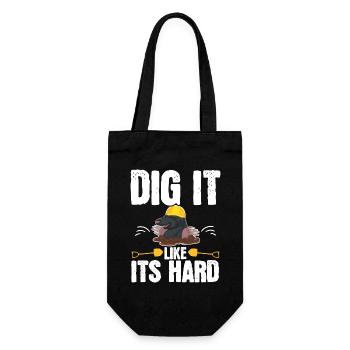 Dig It Like It's Hard Maulwurfsliebhaber Maulwurfs - Geschenkbeutel für Flaschen - Schwarz - Vorne
