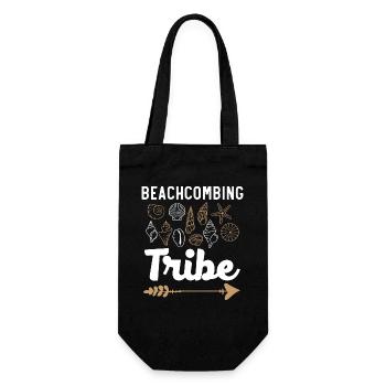 Beachcombing Tribe Shell Collection Strandkamm - Geschenkbeutel für Flaschen - Schwarz - Vorne