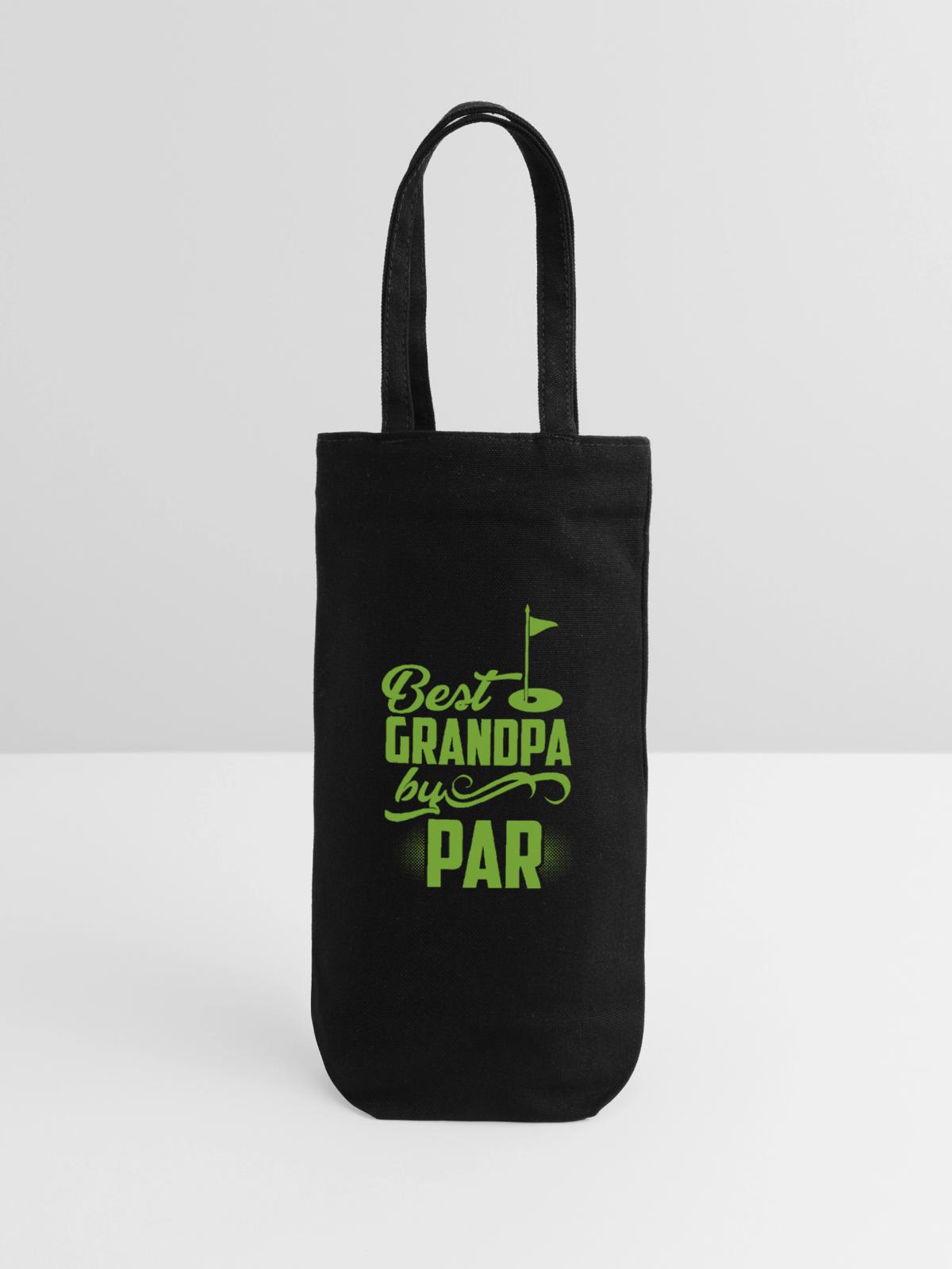 großvater - Geschenkbeutel für Flaschen - Schwarz - Vorne