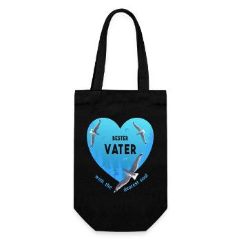 bester Vater - Geschenkbeutel für Flaschen - Schwarz - Vorne