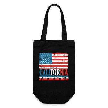 CA Regeln USA Staat Amerika Kalifornien Kalifornie - Geschenkbeutel für Flaschen - Schwarz - Vorne