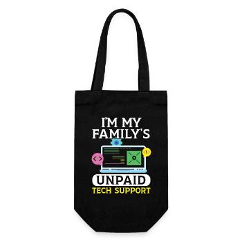 I'm My Family's Unpaid Tech Support Tech Support - Geschenkbeutel für Flaschen - Schwarz - Vorne