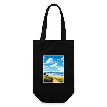 Polzeath Cornwall Vintage Reiseposter Souvenir - Geschenkbeutel für Flaschen - Schwarz - Vorne