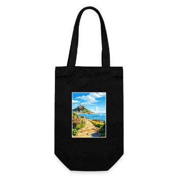 Marazion Cornwall Vintage Reiseposter Souvenir - Geschenkbeutel für Flaschen - Schwarz - Vorne