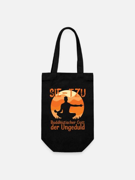 SIE-TZU Gott der Ungeduld - Geschenkbeutel für Flaschen - Schwarz