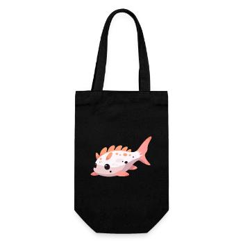 Wels niedlich glücklich kawaii cartoon clipart tier - Geschenkbeutel für Flaschen - Schwarz - Vorne