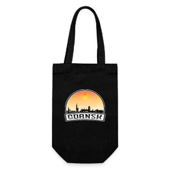 Danzig Polen Skyline Vintage Sonnenuntergang Reise Souven - Geschenkbeutel für Flaschen - Schwarz - Vorne