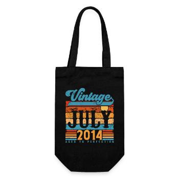 Juli 2014, Juli 2014 Geburtstagsgeschenk. - Geschenkbeutel für Flaschen - Schwarz - Vorne
