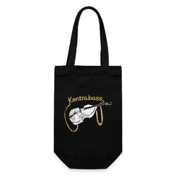 Vibrierender Kontrabass Orchester - Geschenkbeutel für Flaschen - Schwarz - Vorne