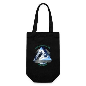 Eisiger Mount Cook Gipfelsturm - Geschenkbeutel für Flaschen - Schwarz - Vorne