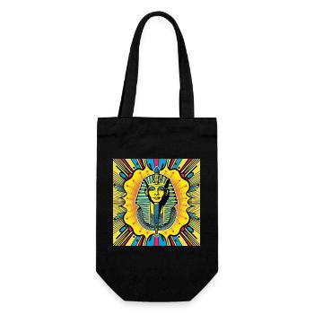 Pharaonisches Design 6 - Geschenkbeutel für Flaschen - Schwarz - Vorne