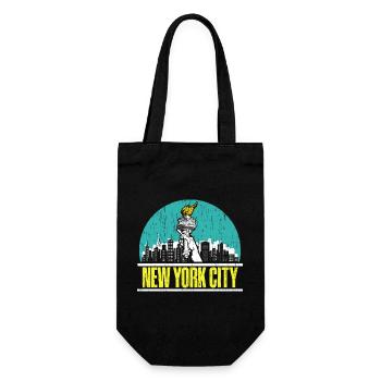 New York USA Amerika New Yorker Empire Stater - Geschenkbeutel für Flaschen - Schwarz - Vorne