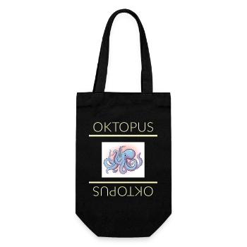 Oktopus - Geschenkbeutel für Flaschen - Schwarz - Vorne