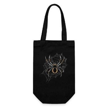 Spinnenliebhaber Spinnenflüsterer Arachnid Tarantu - Geschenkbeutel für Flaschen - Schwarz - Vorne