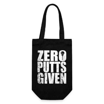 Zéro putt donné golfeur joueur de golf blagues - Geschenkbeutel für Flaschen - Schwarz - Vorne