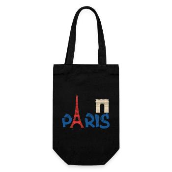 PARIS - Geschenkbeutel für Flaschen - Schwarz - Vorne