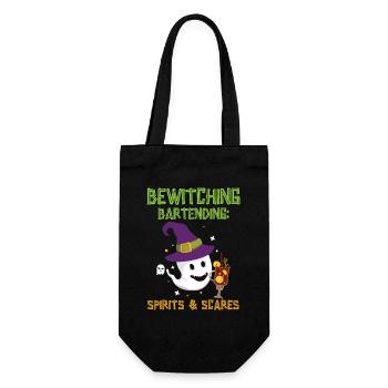 Verhexendes Bartending: Geister & Schrecken Hallow - Geschenkbeutel für Flaschen - Schwarz - Vorne