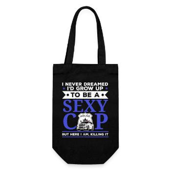 Be A Sexy Cop Polizeibeamter Rechtsdurchsetzung - Geschenkbeutel für Flaschen - Schwarz - Vorne