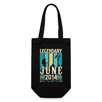 Juni 2014 Geburtstagsgeschenk, Jahrgang Juni 2014. - Geschenkbeutel für Flaschen - Schwarz - Vorne