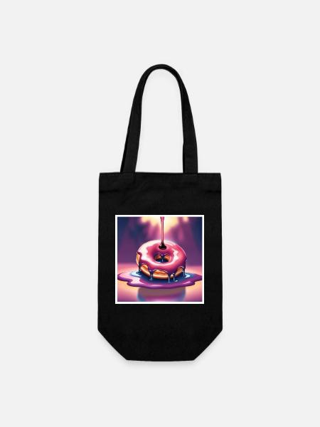 Donut 3 - Geschenkbeutel für Flaschen - Schwarz
