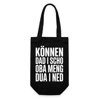 Können Dad I Scho Österreich Spruch Dialekt Humor - Geschenkbeutel für Flaschen - Schwarz - Vorne