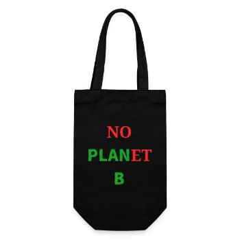 No Plan(et) B  - Geschenkbeutel für Flaschen - Schwarz - Vorne