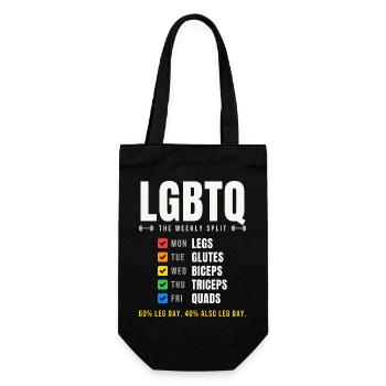 LGBTQ The Weekly Split Trainingsplan - Geschenkbeutel für Flaschen - Schwarz - Vorne