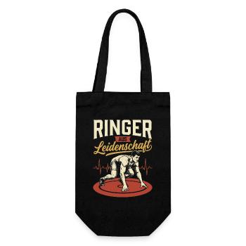 Ringer Leidenschaft Kraft - Geschenkbeutel für Flaschen - Schwarz - Vorne