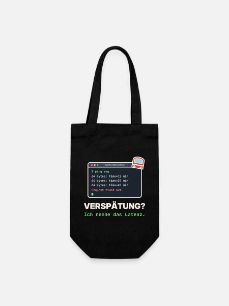 Ping Verzögerung: Latenz Meme - Geschenkbeutel für Flaschen - Schwarz