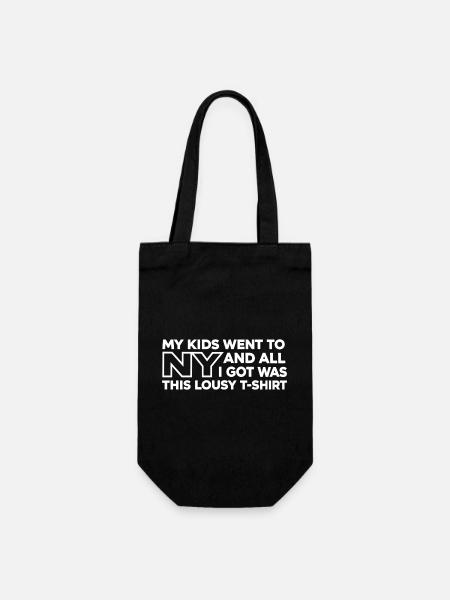 Meine Kinder sind nach New York gegangen und alles, was ich bekommen habe, war das hier - Geschenkbeutel für Flaschen - Schwarz