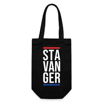 Stavanger City Fette Typografie - Geschenkbeutel für Flaschen - Schwarz - Vorne