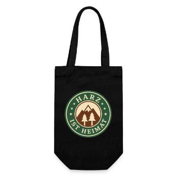 Harz ist Heimat Wandern - Geschenkbeutel für Flaschen - Schwarz - Vorne