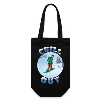 Snowboarder Chill Circle - Geschenkbeutel für Flaschen - Schwarz - Vorne