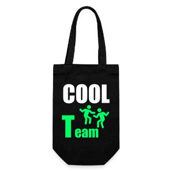 Cooles Team: Neon Green Duo - Geschenkbeutel für Flaschen - Schwarz - Vorne