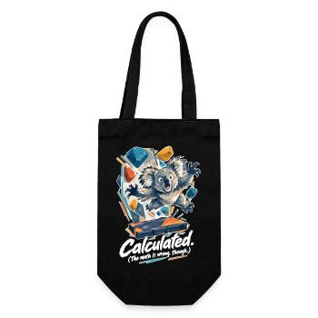 Koala Dyno: Calculated (The math is wrong though) - Geschenkbeutel für Flaschen - Schwarz - Vorne