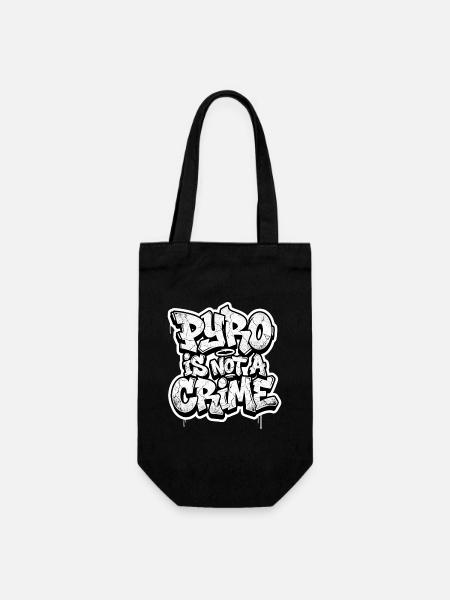 Pyro Is Not A Crime - Geschenkbeutel für Flaschen - Schwarz