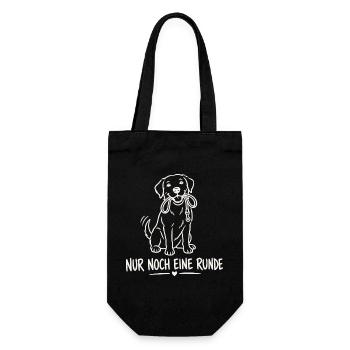 Nur Noch Eine Runde Hund - Geschenkbeutel für Flaschen - Schwarz - Vorne