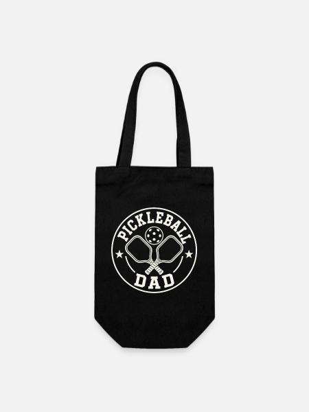 Pickleball Dad Emblem - Geschenkbeutel für Flaschen - Schwarz