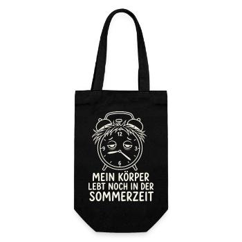 t0Körper lebt noch in der Sommerzeit - Geschenkbeutel für Flaschen - Schwarz - Vorne