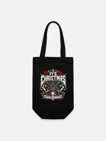 It's Christmas – Metal Fans - Geschenkbeutel für Flaschen - Schwarz