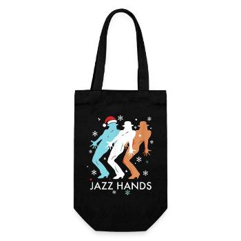 Jazz Hands Jazz Dance Tänzer Weihnachten - Geschenkbeutel für Flaschen - Schwarz - Vorne