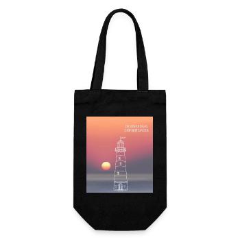 Der Sonnenuntergang gehört nicht zum Design - Geschenkbeutel für Flaschen - Schwarz - Vorne