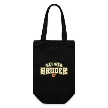 Kleiner Bruder Geschwistershirt - Geschenkbeutel für Flaschen - Schwarz - Vorne