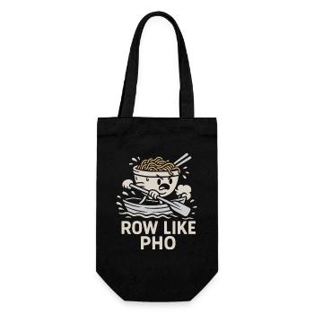 Row like pho - Geschenkbeutel für Flaschen - Schwarz - Vorne